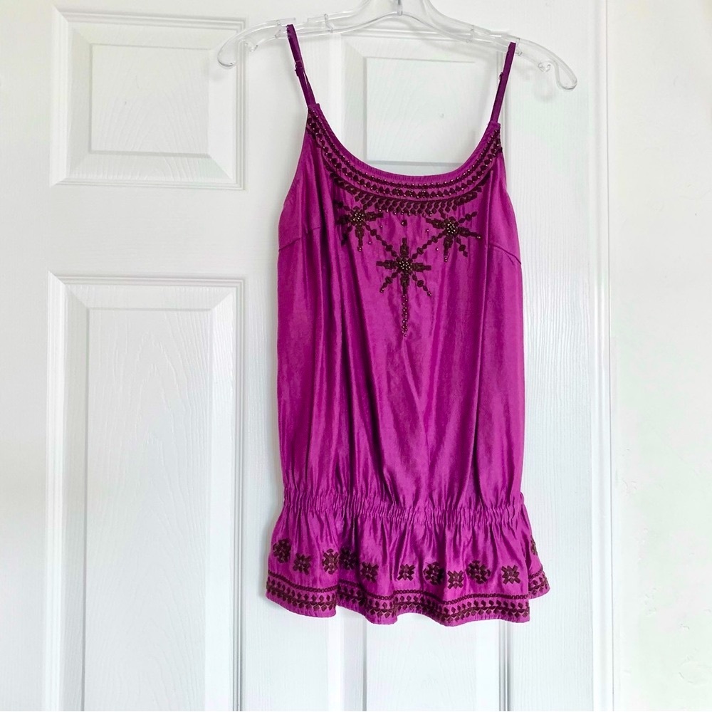 🎉Host Pick🎉 Boho Women’s Purple peplum style top Size small